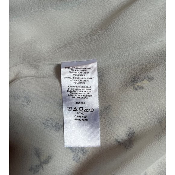 LOFT Neutral Floral Sleeveless Blouse with Key Hole - Picture 4 of 4